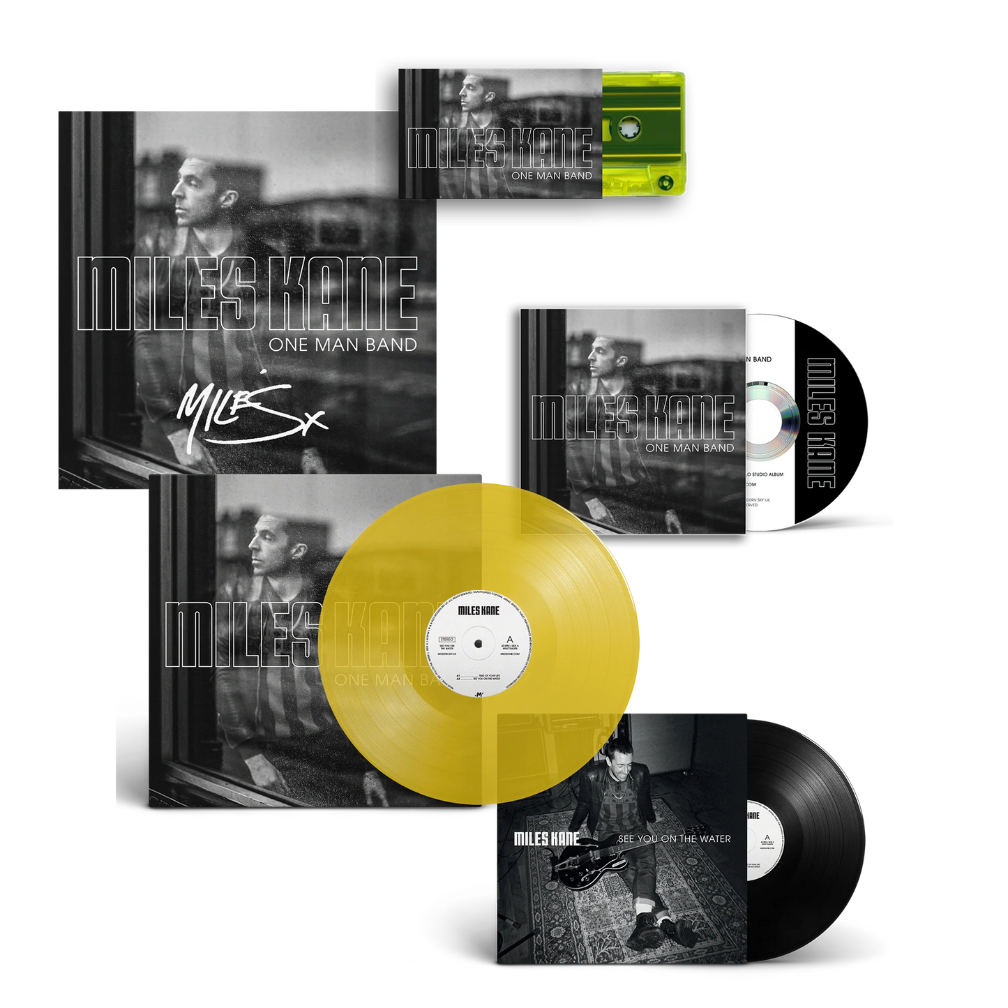 TRANSPARENT YELLOW LP + 7 INCH (D2C EXCLUSIVE) + STANDARD CD + CASSETTE (YELLOW/BLACK) + SIGNED PRINT